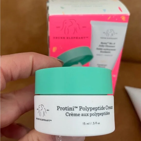 NEW Sephora Drunk Elephant Polypeptide Cream+Jelly Cleanser set (travel size). - Picture 5 of 9